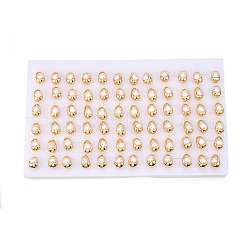 Серьги-гвоздики из натурального жемчуга в форме капли из латуни PEAR-N020-05Z