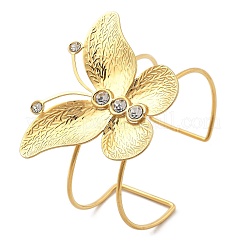 Ионное покрытие (ip) 304 нержавеющая сталь манжеты браслеты для женщин BJEW-A026-06G