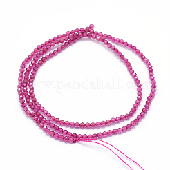 Нити бусин из красного корунда G-E411-40-2mm-1