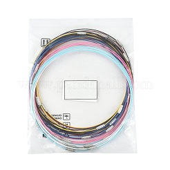 32 шт. 8-цветный шнур из нержавеющей стали для ожерелья&nbsp;TWIR-FS0001-01