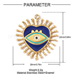 Подвески из нержавеющей стали 304 с эмалью&nbsp;STAS-OY008-58G