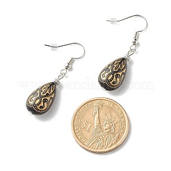 Серьги с подвесками из акриловых бусин с каплевидным покрытием для девочек и женщин EJEW-JE04679-02