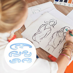 5шт 5 стиля акриловый шаблон для рисования измерительная линейка набор TOOL-WH0242-001