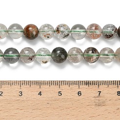 Натуральный зеленый lodolite кварц бисер пряди&nbsp;G-L642-B06-8mm