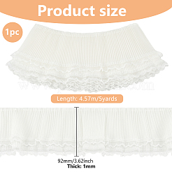 5 ярд двухслойной полиэстеровой плиссированной кружевной ленты&nbsp;OCOR-FG0002-12B
