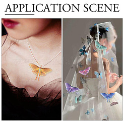 20 шт. 5 цвета ткани имитация марли бабочка украшения аксессуары&nbsp;DIY-SP0005-69