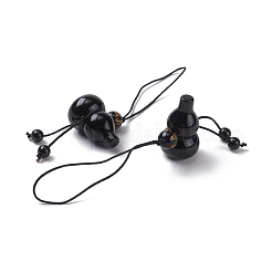 Кулон из натурального обсидиана HJEW-B004-02