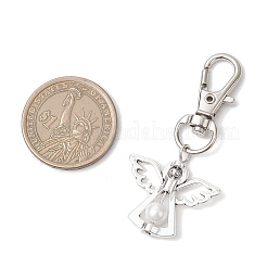 Подвеска в виде ангела из сплава и стекла с жемчугом HJEW-JM03493