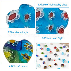 2 нить 2 нити бусин ручной работы миллефиори лэмпворк LAMP-GO0001-11