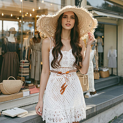 Ремни-цепочки с кисточками из искусственной кожи в стиле бохо AJEW-WH20033-096AS-C