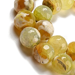 Граненые бусины из натурального огненного агата с треском&nbsp;G-F447-12mm-H01