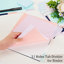 3 комплект/15 листа пластиковых разделителей для блокнота в дисковом переплете&nbsp;DIY-OC0010-55