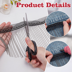 Кружевная лента из полиэстера с кисточками&nbsp;OCOR-WH0082-491