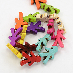 Бусины из натурального магнезита TURQ-G140-22