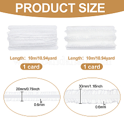 2 карточка 2 стиля поликоттон плиссированная эластичная кружевная лента OCOR-FG0001-69A