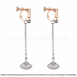 Латунный винт клипсы серьги выводы KK-N229-01B