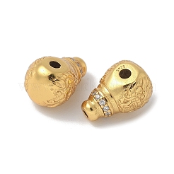 Матовый золотой цвет 925 стерлинговое серебро 3 отверстия бусины гуру STER-R014-04G