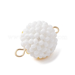 Подвески-шармы в форме круглого глаза из стеклянных бусинок и стеклянных семян на Хэллоуин&nbsp;PALLOY-MZ00948-03