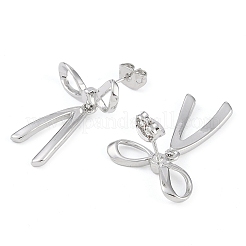 Латунные серьги-гвоздики для женщин&nbsp;EJEW-S225-03P