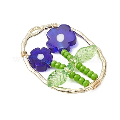 Подвески из стеклянного бисера и стекла миллефиори ручной работы&nbsp;PALLOY-MZ00901-02