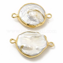 Шармы-соединители с натуральным жемчугом кеши в стиле барокко PEAR-P004-15KCG