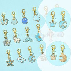 20шт 20 стиля подвеска из сплава эмали украшения&nbsp;HJEW-FS00044