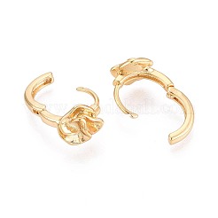 Латунные серьги обруча EJEW-T048-21G