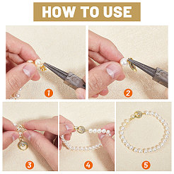 6 шт. латунная раскладывающаяся застежка с хрустальными стразами&nbsp;KK-CA0002-69A