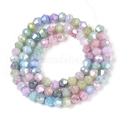 Нити из окрашенных стеклянных бусин с эффектом омбре&nbsp;LS-GLAA-T025-4mm-09K