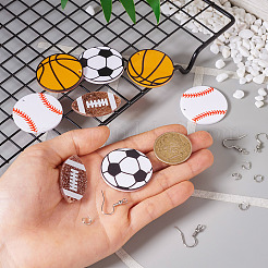 Набор для изготовления акриловых висячих сережек на тему спортивного мяча своими руками&nbsp;DIY-TA0009-19