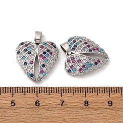 Латунные микро проложить кубического циркония подвески&nbsp;KK-F903-09P