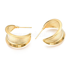 Полукруглые серьги-кольца из латуни&nbsp;KK-S356-355-NF