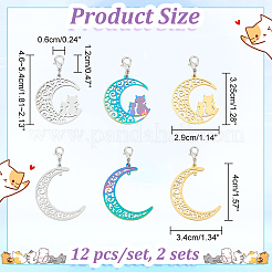 201 подвесной маркер петель из нержавеющей стали HJEW-AB00436