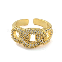 Овальная цепочка с прозрачным цирконием RJEW-L120-008G