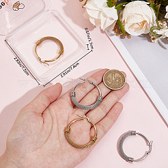 2 пара сережек-колец из нержавеющей стали 304 двух цветов&nbsp;EJEW-BBC0001-73B