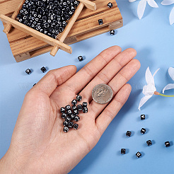 50 г 5 вида непрозрачных акриловых бусин с горизонтальным отверстием SACR-BY0001-05