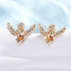 Латунь серьги EJEW-D288-17G