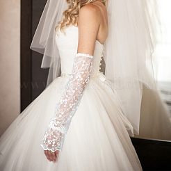 1 пара нарукавников из полиэстера для женщин&nbsp;AJEW-GF0011-86