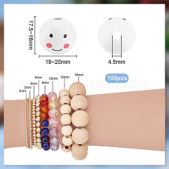 Спрей окрашены деревянные европейские бусины WOOD-PH0002-96A