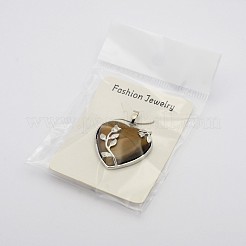 Сердце природного тигровый глаз подвески&nbsp;X-GP356-7