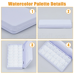 Акварельные краски банки пластиковый железный ящик AJEW-WH0518-55