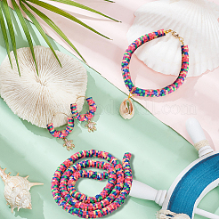 1 нить бусин ручной работы из полимерной глины&nbsp;CLAY-PH0001-98