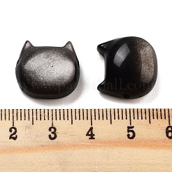 Бусины из натурального серебристого обсидиана G-H007-03D