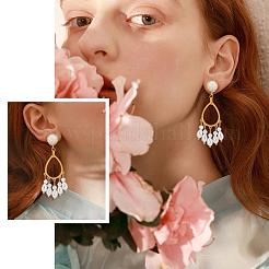 10 пара двухцветных сережек-гвоздиков и гаек ручной работы в технике миллефиори-лэмпворк&nbsp;EJEW-UN0001-55