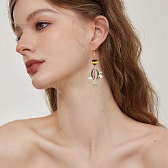 200 шт. бусины из смолы в полоску в стиле регги в стиле Гана-Ямайка&nbsp;RESI-SP0001-54B