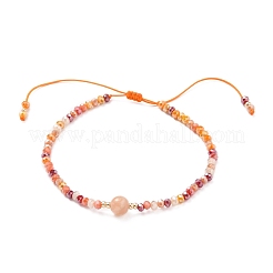 Регулируемые нейлоновые нити плетеные браслеты из бисера BJEW-JB05658