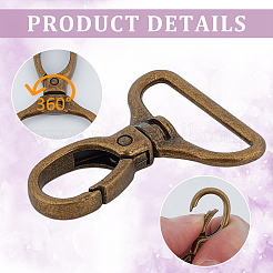 10 шт. двухцветные поворотные застежки из цинкового сплава&nbsp;FIND-ME0002-66