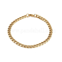 201 браслет из нержавеющей стали куба-киан для мужчин BJEW-B138-07G