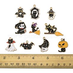 10шт 10 стиля хэллоуин подвески из сплава эмали&nbsp;ENAM-FS0003-83