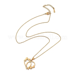 Ожерелья из нержавеющей стали с вакуумным покрытием pvd 201 NJEW-R267-02O-G